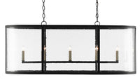 Currey and Company Eight Light Chandelier from the Argand collection in Antique Black finish