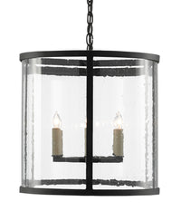 Currey and Company Eight Light Chandelier from the Argand collection in Antique Black finish