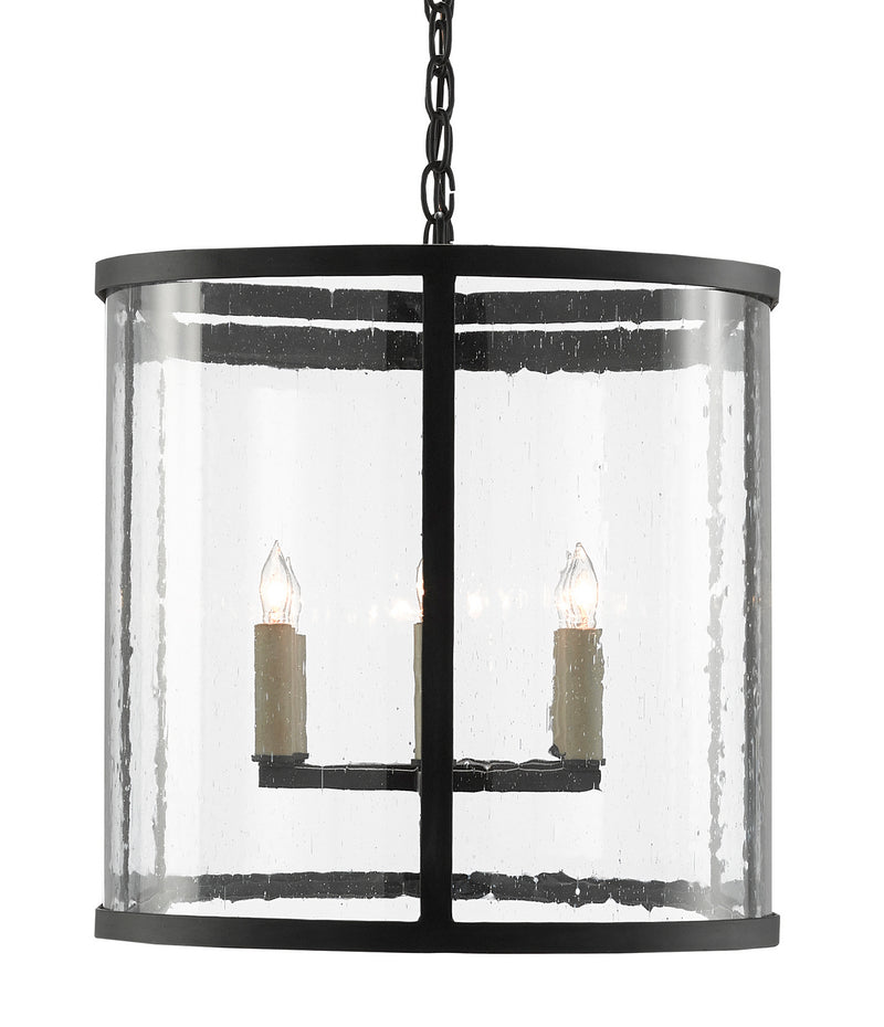 Currey and Company Eight Light Chandelier from the Argand collection in Antique Black finish