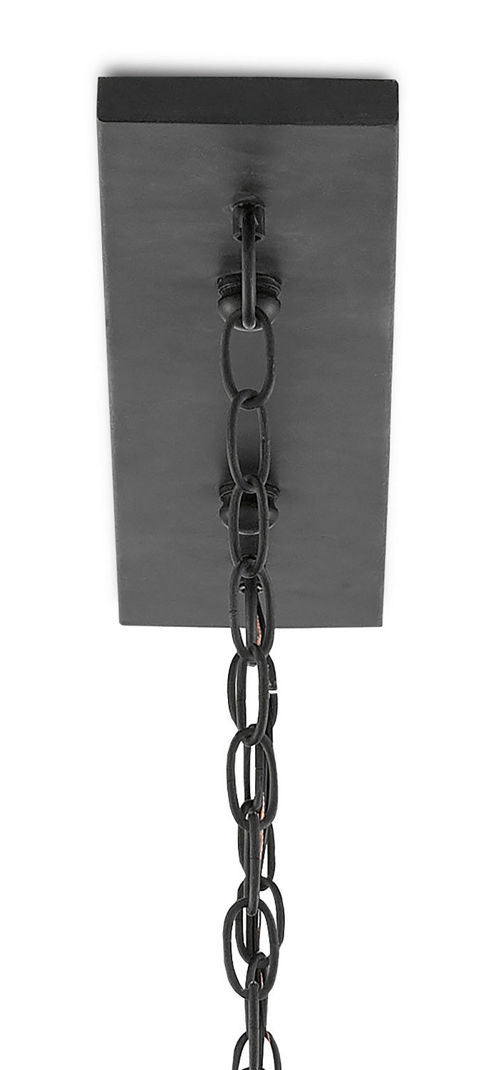 Currey and Company Eight Light Chandelier from the Argand collection in Antique Black finish