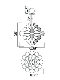 CWI Lighting - 1205P36-27-601 - LED Chandelier - Pallocino - Chrome