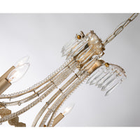 Lucas + McKearn - CH1035-6 - Six Light Chandelier - Louis - Distressed Silver/Gold