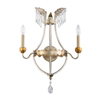 Lucas + McKearn - SC1035-2 - Two Light Wall Sconce - Lemuria - Distressed Silver And Gold
