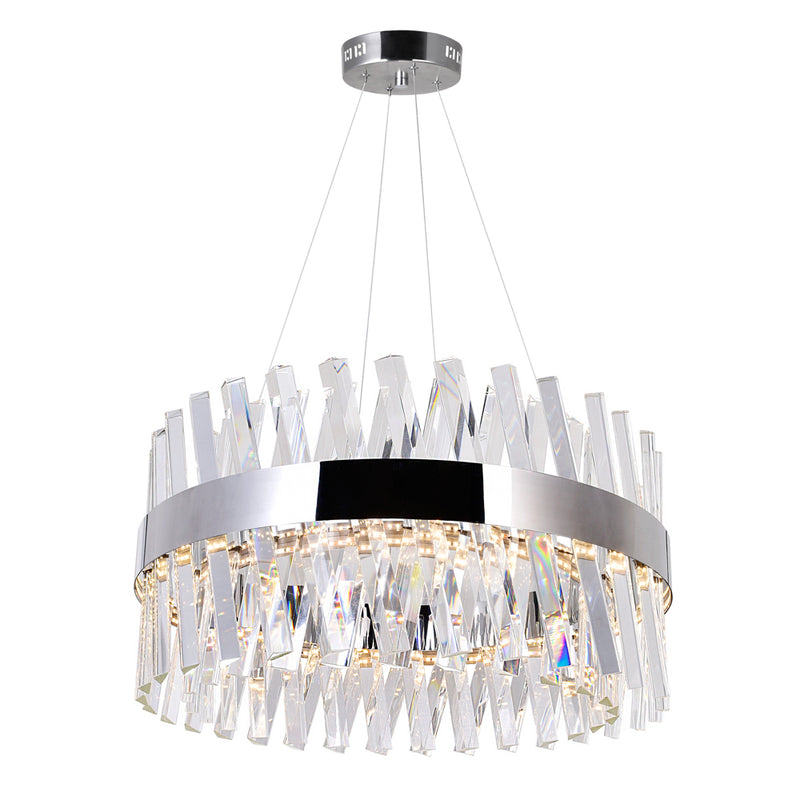 CWI Lighting - 1220P24-601 - LED Chandelier - Glace - Chrome