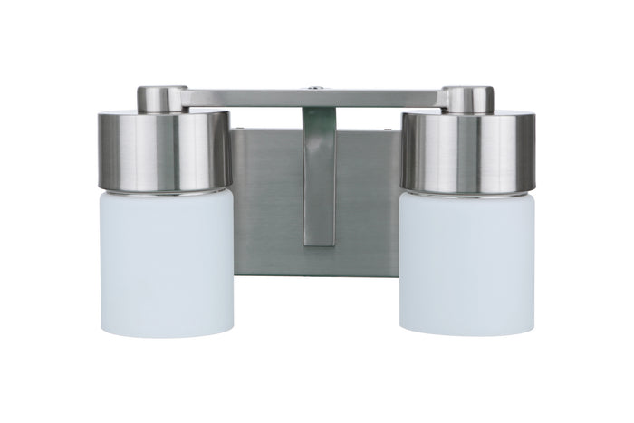 Craftmade Two Light Vanity from the District collection in Brushed Polished Nickel finish