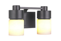 Craftmade Two Light Vanity from the District collection in Flat Black finish