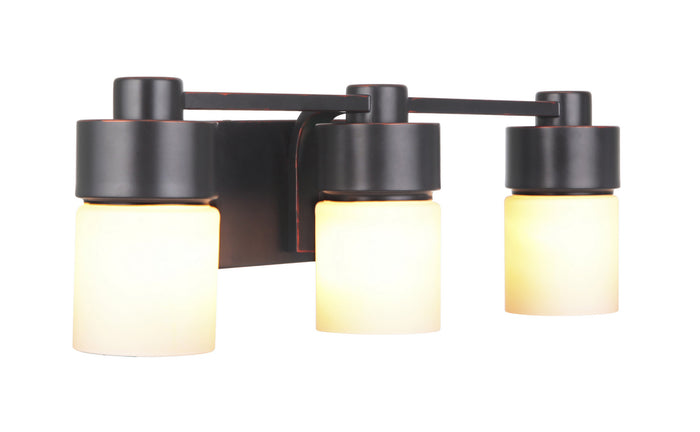 Craftmade Three Light Vanity from the District collection in Flat Black finish