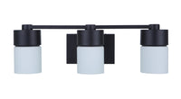 Craftmade - 12322FB3 - Three Light Vanity - District - Flat Black