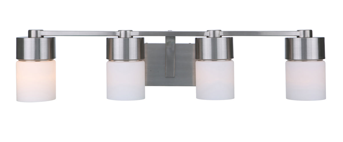 Craftmade Four Light Vanity from the District collection in Brushed Polished Nickel finish