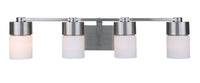 Craftmade Four Light Vanity from the District collection in Brushed Polished Nickel finish