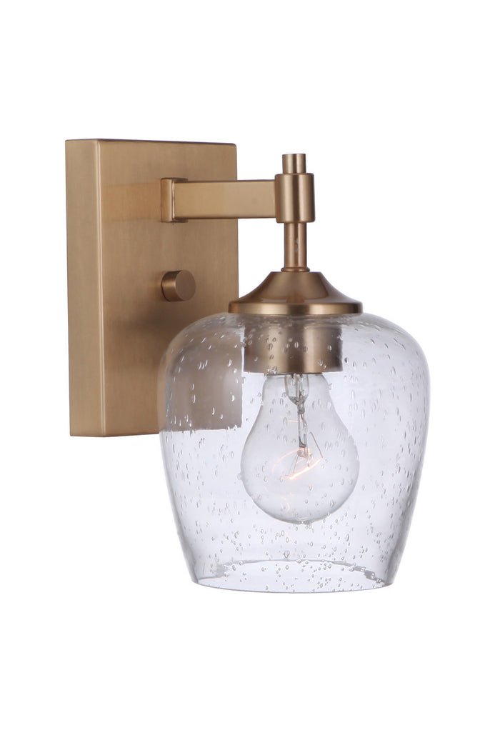 Craftmade One Light Wall Sconce from the Stellen collection in Satin Brass finish