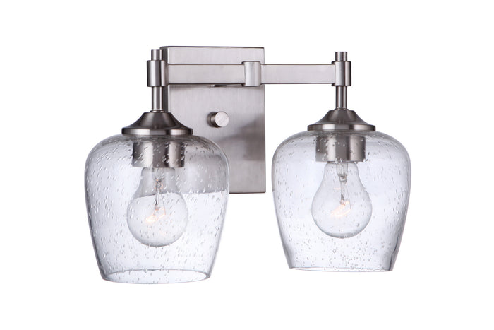 Craftmade Two Light Vanity from the Stellen collection in Brushed Polished Nickel finish