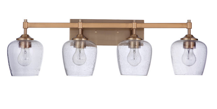 Craftmade Four Light Vanity from the Stellen collection in Satin Brass finish