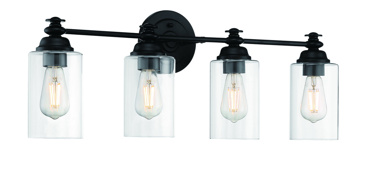 Craftmade - 49804-FB-C - Four Light Vanity - Dardyn - Flat Black