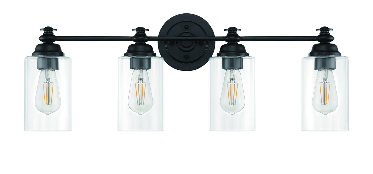 Craftmade - 49804-FB-C - Four Light Vanity - Dardyn - Flat Black