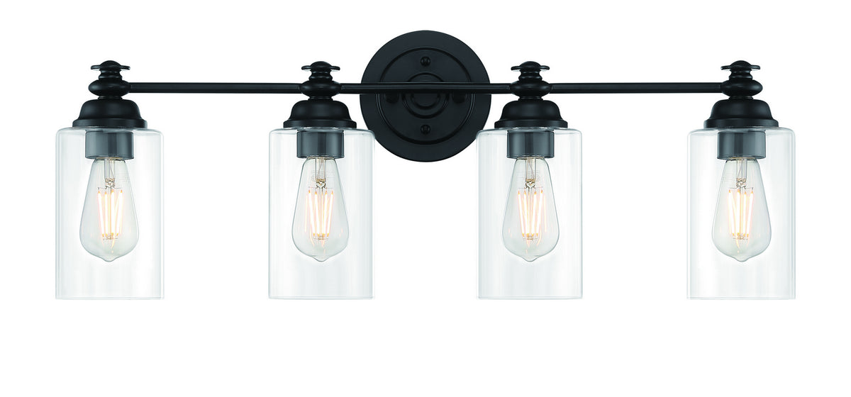 Craftmade - 49804-FB-C - Four Light Vanity - Dardyn - Flat Black