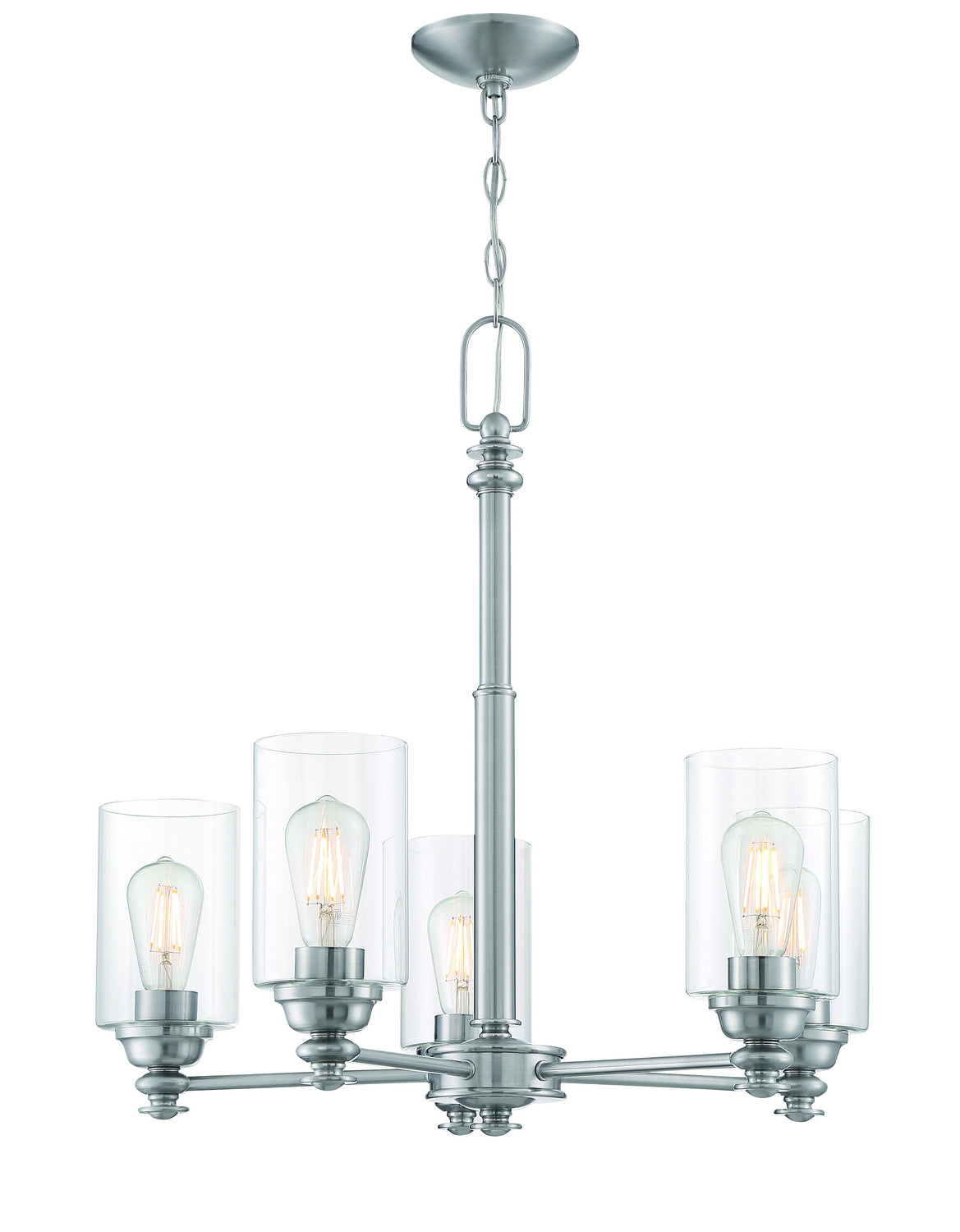 Craftmade - 49825-BNK-C - Five Light Chandelier - Dardyn - Brushed Polished Nickel