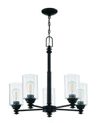 Craftmade - 49825-FB-C - Five Light Chandelier - Dardyn - Flat Black