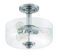 Craftmade - 49853-BNK-C - Three Light Convertible Semi Flush/Pendant - Dardyn - Brushed Polished Nickel