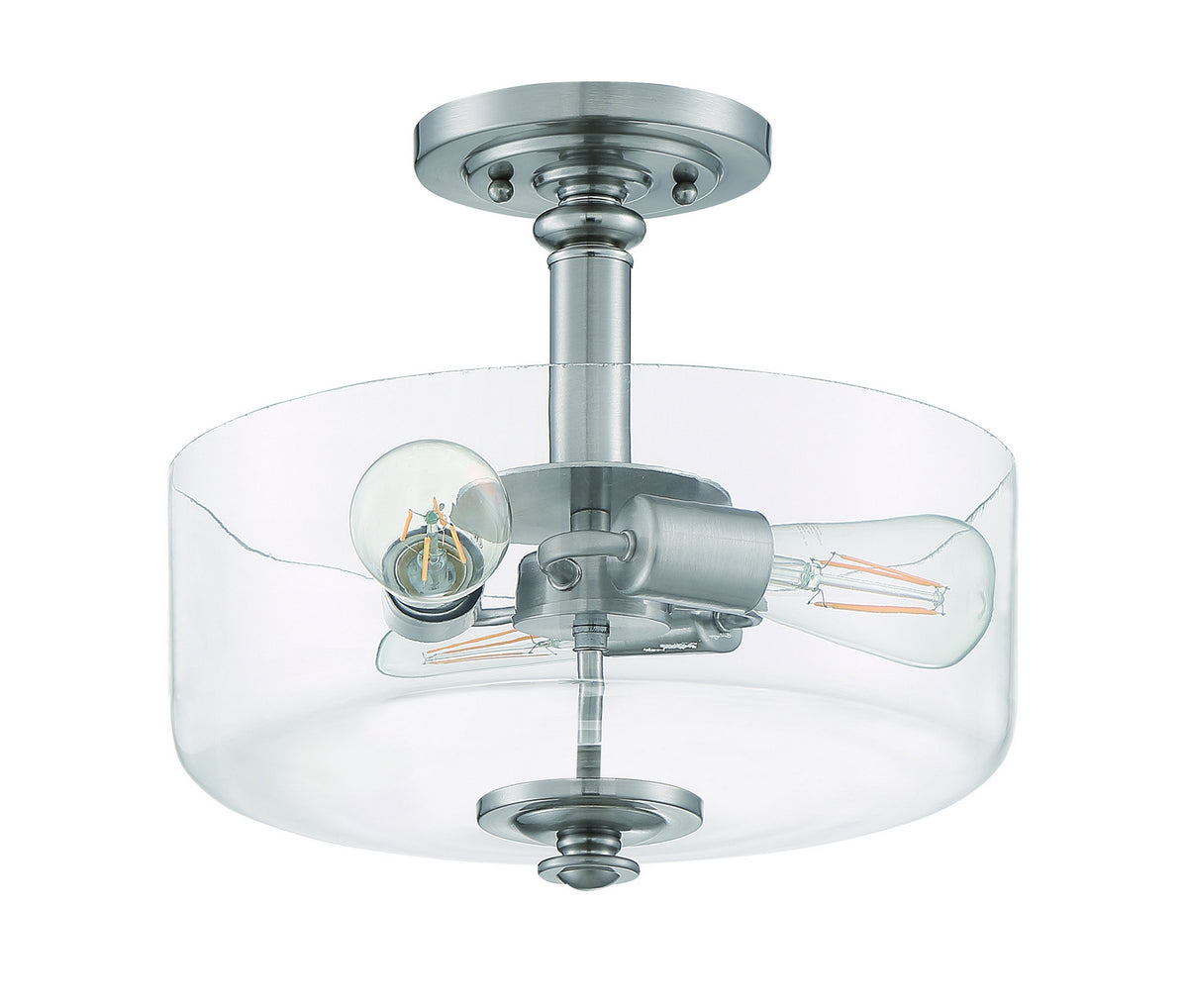 Craftmade - 49853-BNK-C - Three Light Convertible Semi Flush/Pendant - Dardyn - Brushed Polished Nickel
