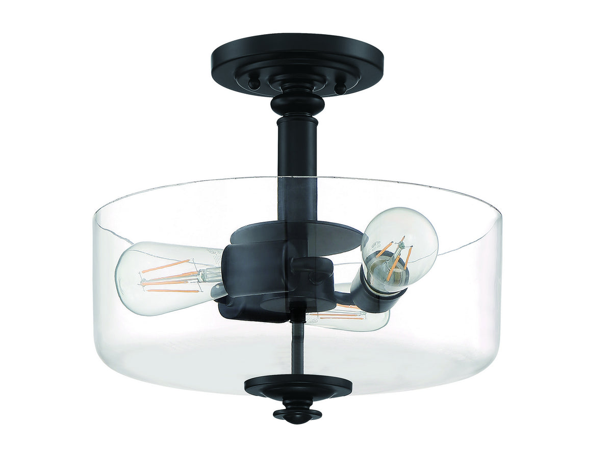 Craftmade - 49853-FB-C - Three Light Convertible Semi Flush/Pendant - Dardyn - Flat Black