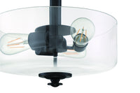 Craftmade - 49853-FB-C - Three Light Convertible Semi Flush/Pendant - Dardyn - Flat Black