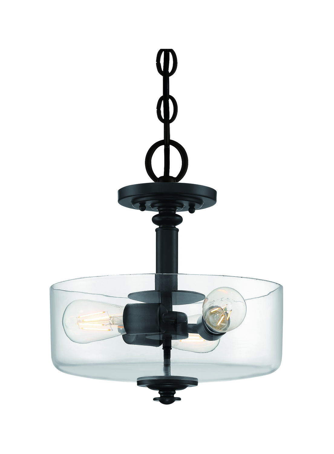 Craftmade - 49853-FB-C - Three Light Convertible Semi Flush/Pendant - Dardyn - Flat Black