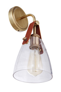 Craftmade One Light Wall Sconce from the Hagen collection in Vintage Brass finish