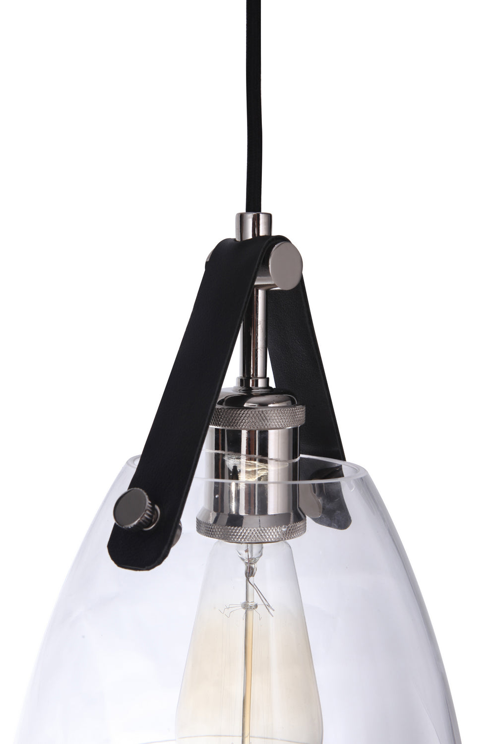 Craftmade One Light Pendant from the Hagen collection in Polished Nickel finish