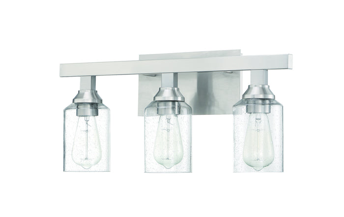 Craftmade Three Light Vanity from the Chicago collection in Brushed Polished Nickel finish