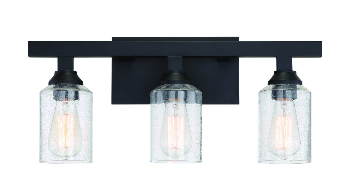 Craftmade - 53103-FB - Three Light Vanity - Chicago - Flat Black