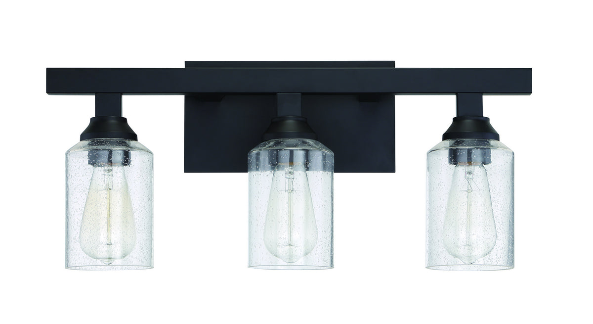 Craftmade - 53103-FB - Three Light Vanity - Chicago - Flat Black