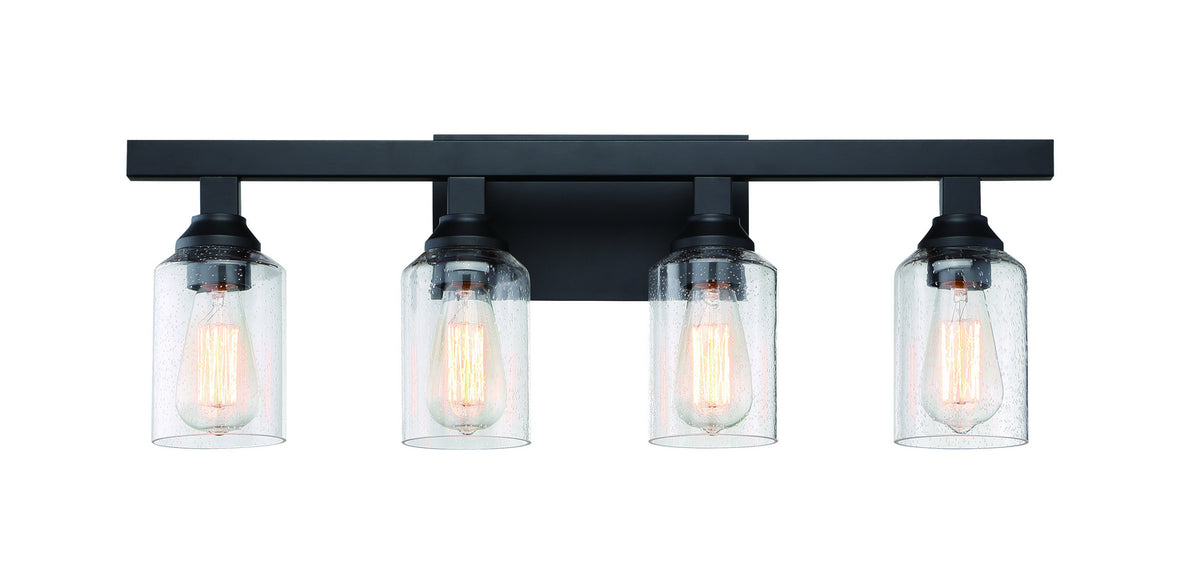 Craftmade - 53104-FB - Four Light Vanity - Chicago - Flat Black