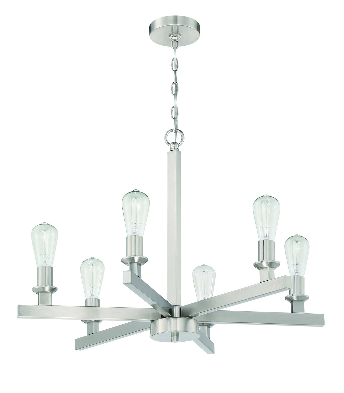 Craftmade - 53126-BNK - Six Light Chandelier - Chicago - Brushed Polished Nickel