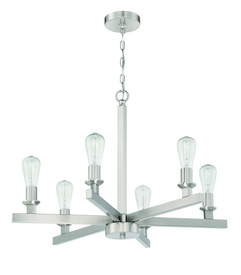 Craftmade - 53126-BNK - Six Light Chandelier - Chicago - Brushed Polished Nickel