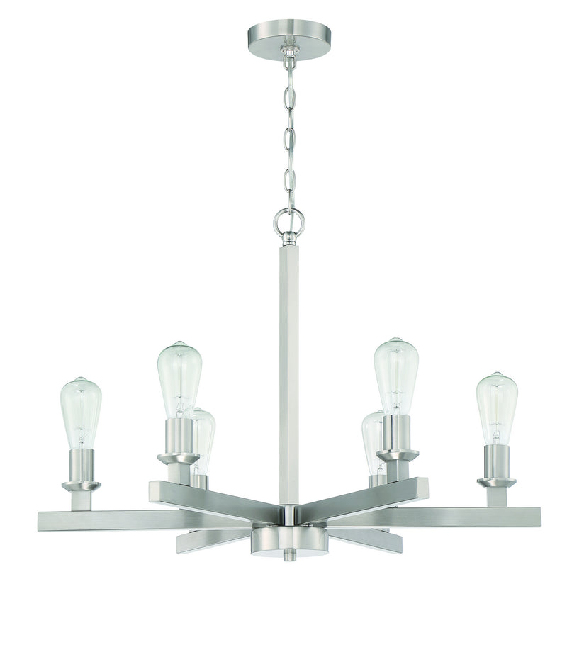 Craftmade - 53126-BNK - Six Light Chandelier - Chicago - Brushed Polished Nickel