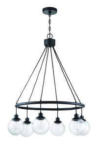 Craftmade - 53326-FB - Six Light Chandelier - Que - Flat Black