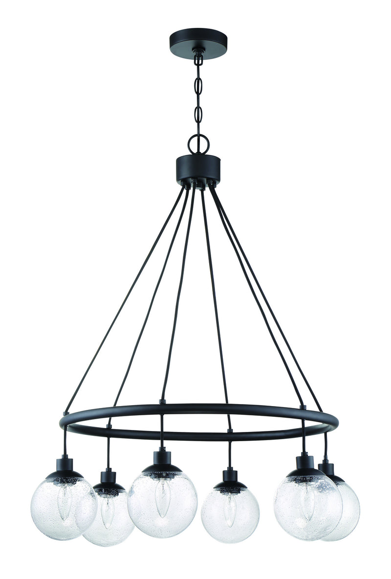 Craftmade - 53326-FB - Six Light Chandelier - Que - Flat Black