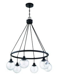 Craftmade - 53326-FB - Six Light Chandelier - Que - Flat Black