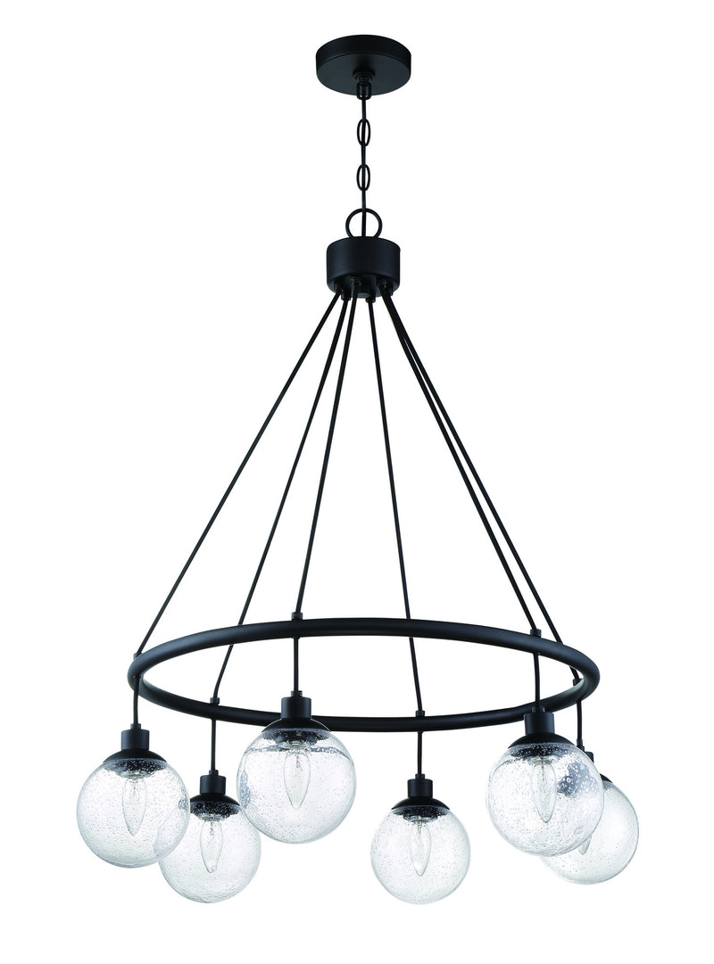 Craftmade - 53326-FB - Six Light Chandelier - Que - Flat Black