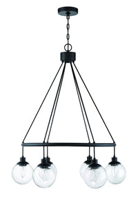 Craftmade - 53326-FB - Six Light Chandelier - Que - Flat Black