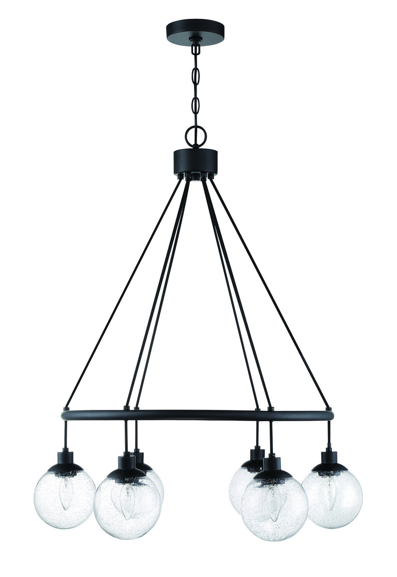 Craftmade - 53326-FB - Six Light Chandelier - Que - Flat Black