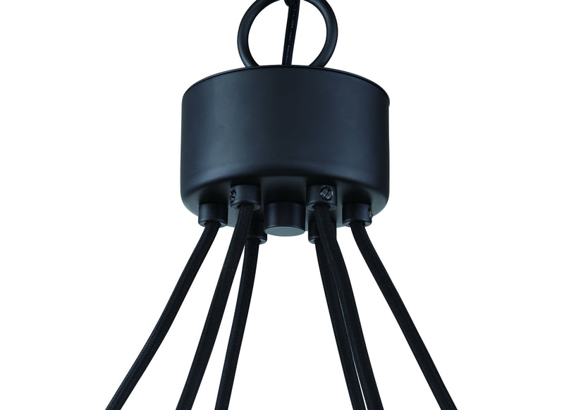 Craftmade - 53326-FB - Six Light Chandelier - Que - Flat Black