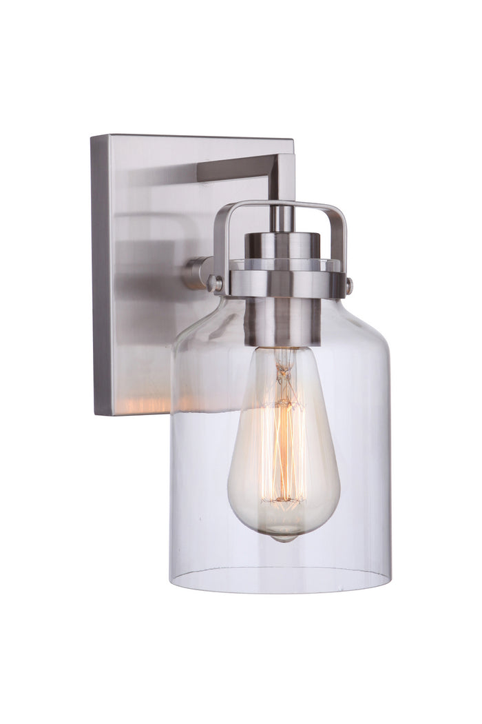 Craftmade One Light Wall Sconce from the Foxwood collection in Brushed Polished Nickel finish
