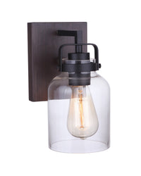 Craftmade - 53601-FBDT - One Light Wall Sconce - Foxwood - Flat Black / Dark Teak