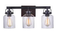 Craftmade - 53603-FBDT - Three Light Vanity - Foxwood - Flat Black / Dark Teak