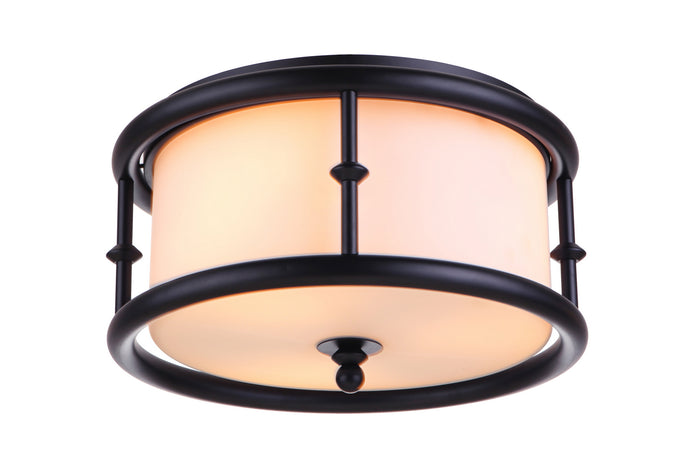 Craftmade Three Light Flushmount from the Marlowe collection in Flat Black finish