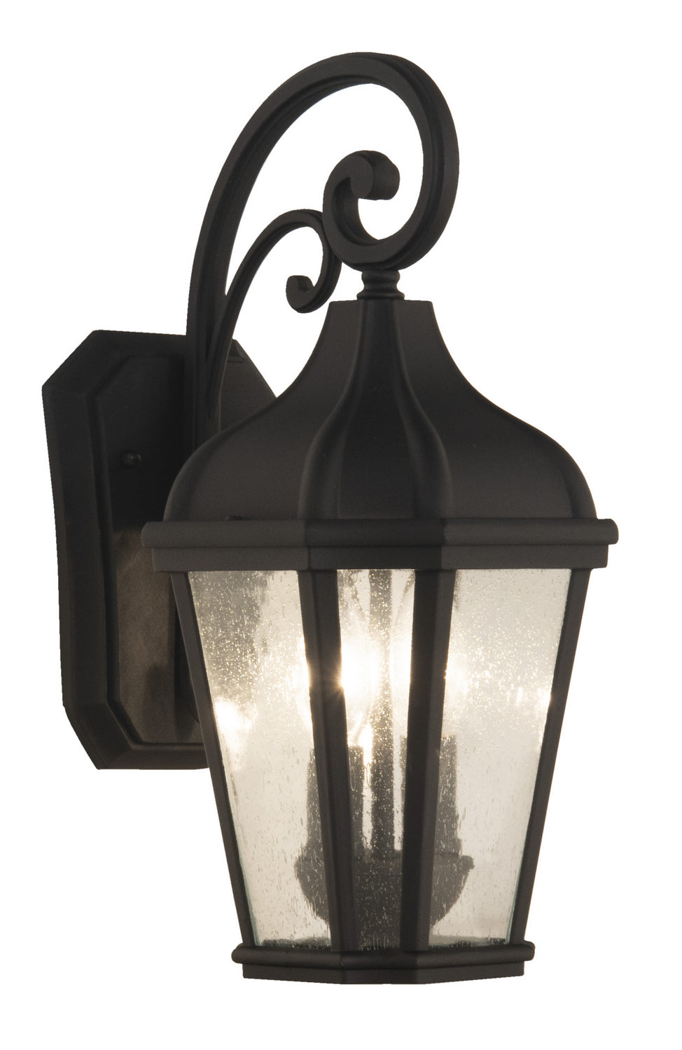 Craftmade Two Light Outdoor Wall Mount from the Briarwick collection in Textured Black finish