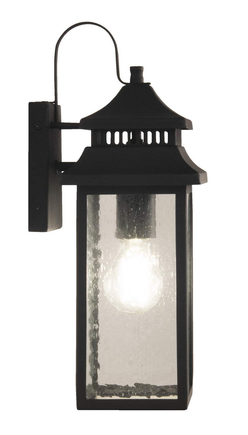 Craftmade One Light Outdoor Wall Mount from the Crossbend collection in Textured Black finish