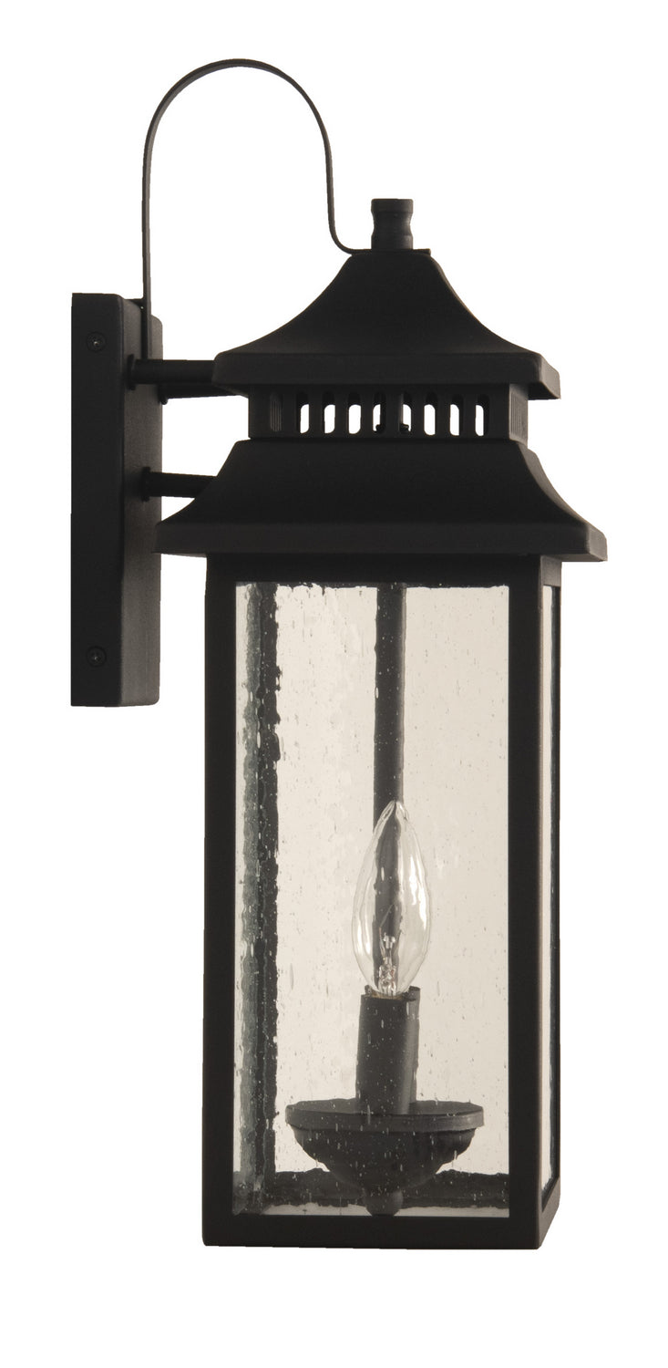 Craftmade Two Light Outdoor Wall Mount from the Crossbend collection in Textured Black finish